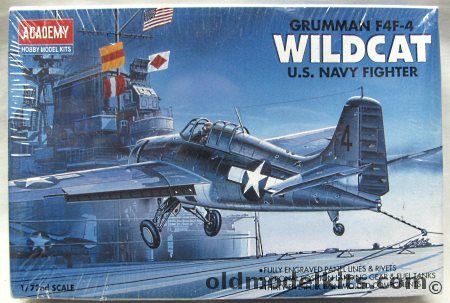 Academy 1/72 General Motors F4F-4 Wildcat - (F4F4), 1650 plastic model kit